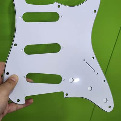 Standard Stratocaster SSS Electric Guitar Pickguard Start Pickguard Scratch Plate for Fender USA/Mexican Model Style 11-Hole (White 3-Ply) image 5