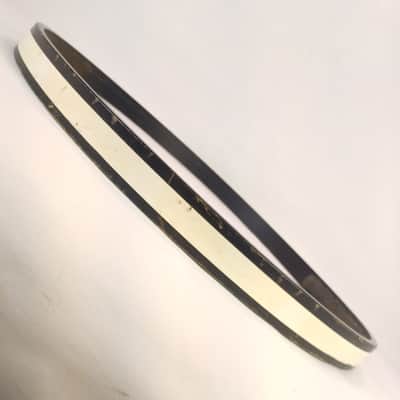 Pearl 24" Bass Drum Hoop Black Paint/White 7/8" Inlay 8-Ply Vintage x1 5/8"x3/8" image 1