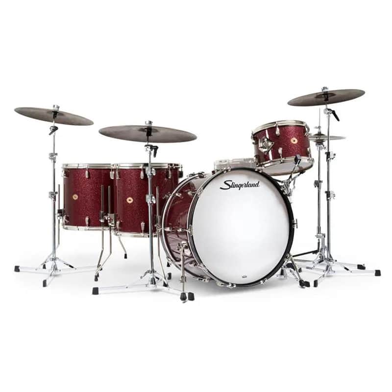 Slingerland Radio King 4pc Drum Set 24/13/16/18 Maroon Glass image 1