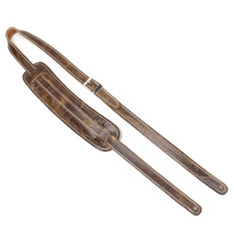 Henry Heller Vintage 50s Style, Leather Wide Guitar Strap, Vintage Brown image 1