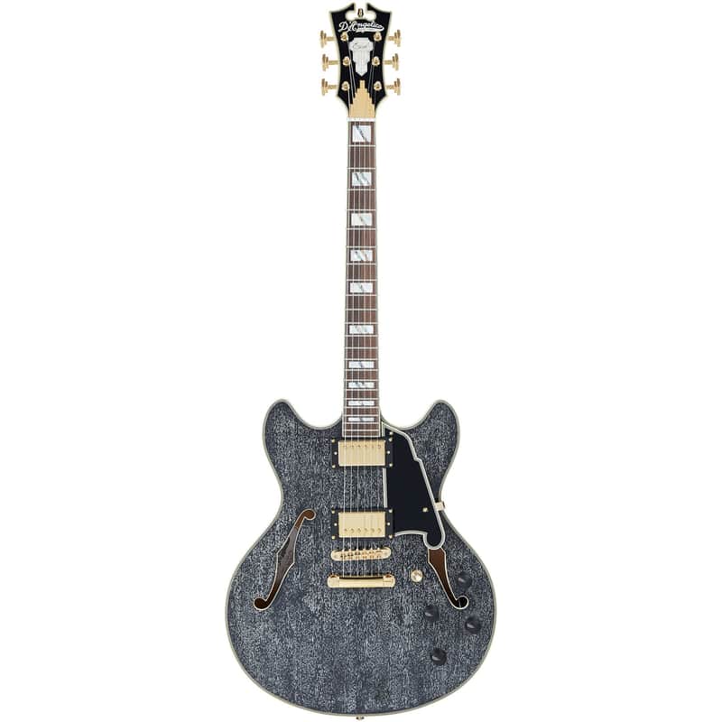 D’Angelico Excel DC Semi-Hollow Electric Guitar - Black Dog