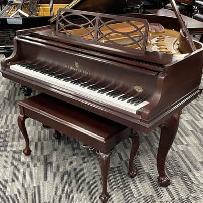 Steinway Model M 5'7" Chippendale Grand Piano 1997 (Restored) - Satin Mahogany image 2