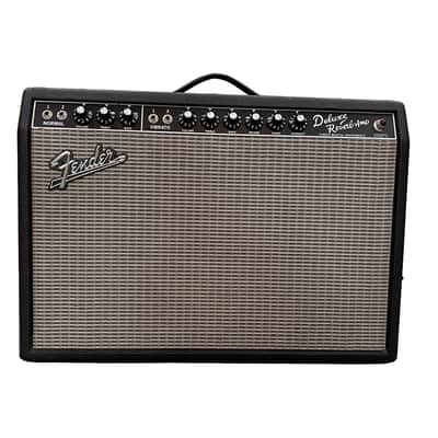Fender '65 Deluxe Reverb Reissue 22-Watt 1x12" Guitar Combo 1994 - Present - Black image 4