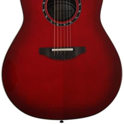 Ovation Timeless Balladeer Deep Contour Acoustic-electric Guitar - Cherry Burst image 2