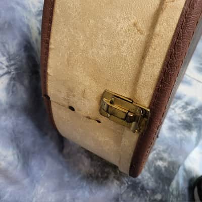 Vintage RARE 1960's Harmony, Kay Silvertone Soft Shell Acoustic Guitar Case Brown White image 5