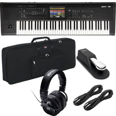 Korg Kronos 3 73-key Music Workstation - Gator GKB-76 Bag - Sustain Pedal - Presonus HD9 - (2) 1/4 Cables