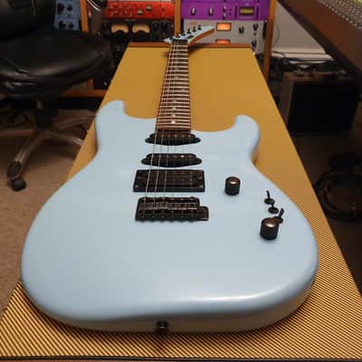 RARE Vintage ESP M-I 1988 Ice Blue Banana Hockey Stick Kramer Van Halen Headstock MIJ Super Strat image 23