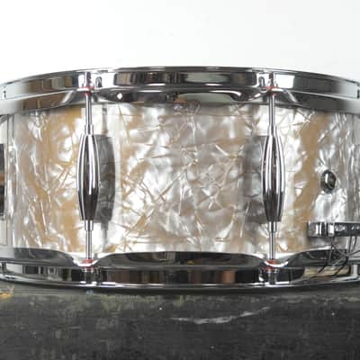 Standard Drum Co 6x13 Gold Dust Pearl Mahogany Snare Drum image 6