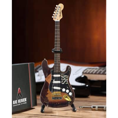 Axe Heaven Official Stevie Ray Vaughan Distressed SRV Custom Strat Mini Guitar Replica image 3