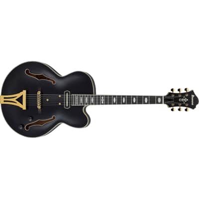 Ibanez PM3C Pat Metheny Signature Hollow Body Guitar w/ Hardshell Case - Black Low Gloss image 4