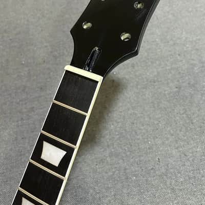24.75 inch short scale maple electric guitar neck 22 fret black rosewood inlay image 1