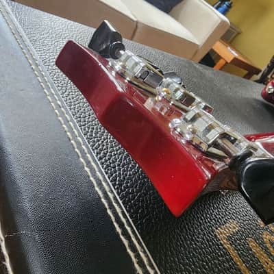 Eastwood Airline Custom K-200 Deluxe semi-hollow double-cut Bigsby w/hsc 2015 - red burst image 10