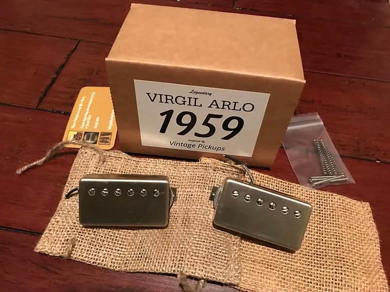 Barely Used - ORIGINAL 2019 Virgil Arlo 1959 PAF Humbucker Set! Antique Nickel. NOT TONE SPECIFIC image 1
