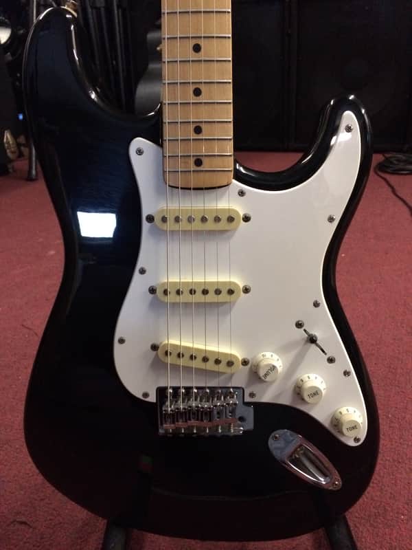 Fender Black Label Stratocaster 90s Black MIM | Reverb
