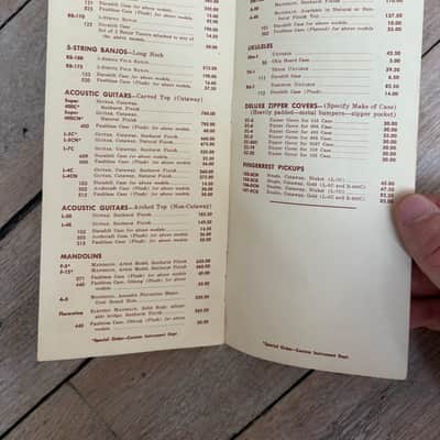 1963 Gibson Full Line Price List ES335 SG Rare Collector Vintage Case Candy image 6