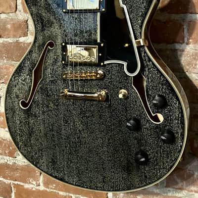 D'Angelico Excel EX-DC Semi-Hollow with Stop-Bar Tailpiece, Black Dog, Support Small Biz! image 1