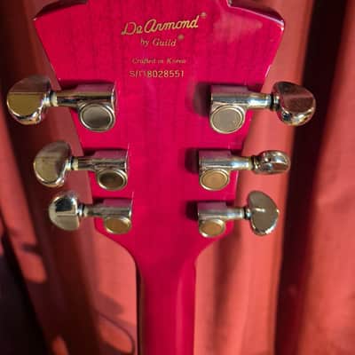 DeArmond by Guild Starfire III – Cherry Red – Hollowbody – Made in Korea – With Hard Case image 2