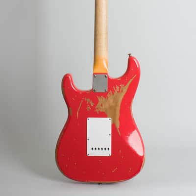 Fender  Custom Shop 61 Stratocaster Relic Solid Body Electric Guitar (2014), ser. #R78076, original brown tolex hard shell case. image 2