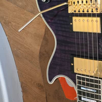 2015 Gibson Custom Shop Les Paul Axcess Custom – Rare Trans Purple – Floyd Rose & Tesi Kill Switch image 11