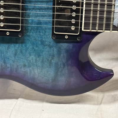 Gibson SG Modern Guitar with Case - Headstock Repaired - UGLY! 2023 - Blueberry Fade image 6