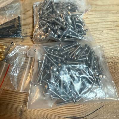 bulk lot of Guitar pickup screws direct mount fram or pickguard for luthier repairs image 6