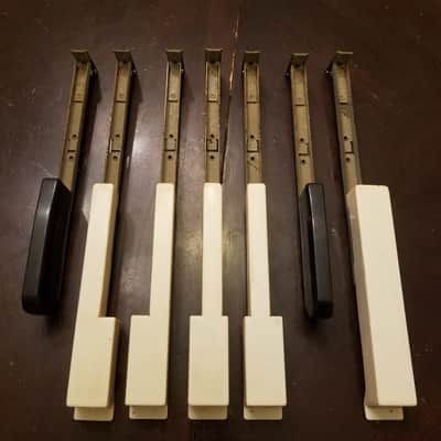 Hammond 3 Waterfall Organ Keys B-3 B3 M3 M-3 Original replacement black white A B C D E F G Older Style CMPC Shamrock 1956 - Plastic image 2