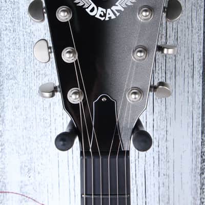 Dean USA ML Custom Metallic Silver to Metallic Black Fade Electric Guitar w Case image 11