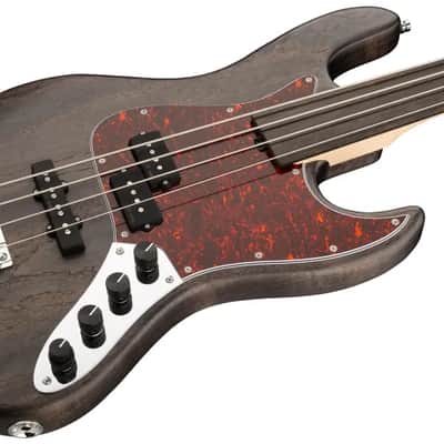 Sadowsky MetroLine 21-Fret Vintage P/J Bass-Swamp Ash Body-4 String-Nirvana Black Transparent Satin-Fretless image 1