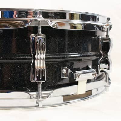 90's-Mid 2000's Ludwig LM404 "Black Galaxy" Acrolite Snare Drum w/ Case, Stand, Sticks, & Practice Pad image 12