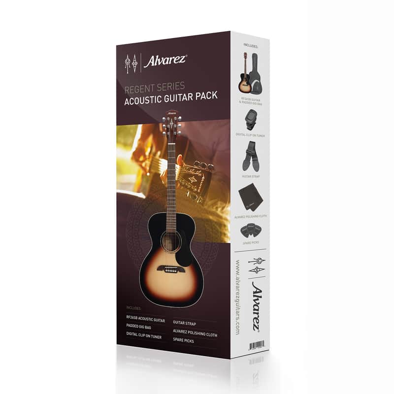 Alvarez RF26SSB-AGP    Regent 26 Series Starter Pack W/Bag, Tuner, Strap, Cloth & Picks image 1