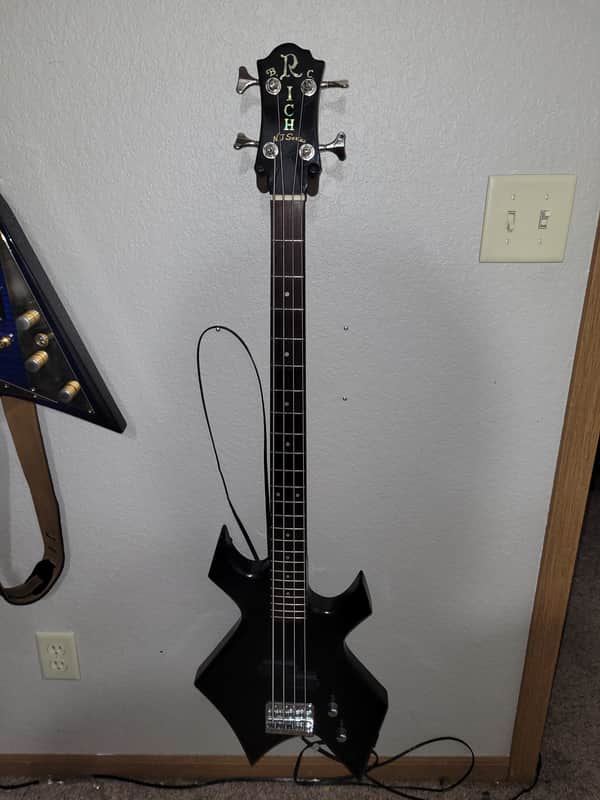 B.C. Rich Warlock Bass 1980s - Black image 1