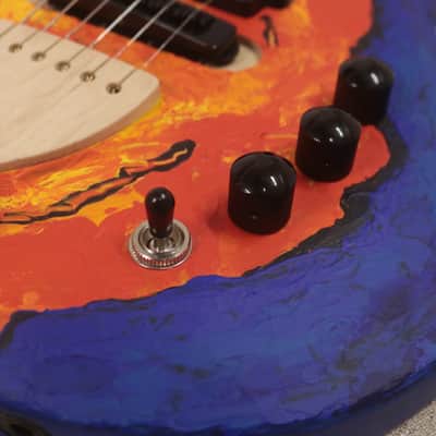 Lignum Single Cut Guitar 2024 Hand Painted Clear Satin image 5