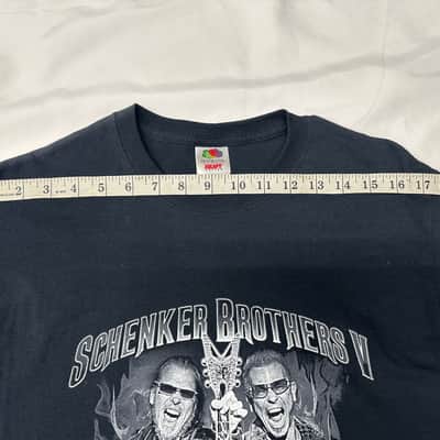 RARE Schenker Brothers V T-shirt Medium Black & White image 4