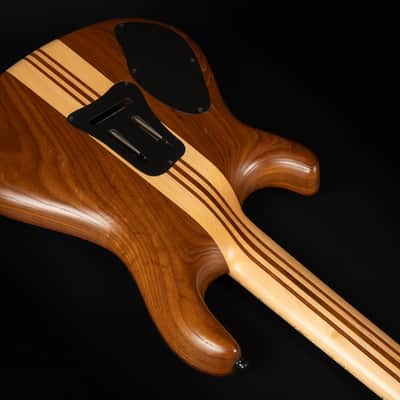 2014 Mayones Regius Pro 7 Claro Walnut | Custom 7-String Swamp Ash Body Neck Thru Birdseye Maple Fretboard DiMarzio Pickups Floyd Rose Tremolo Coil Split | CoA OHSC image 16