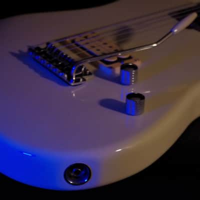 ST. BLUES Eliminator 1 "Billy Gibbons" 1984 White. Strings & Things Workshop. VERY RARE Plays Great image 6
