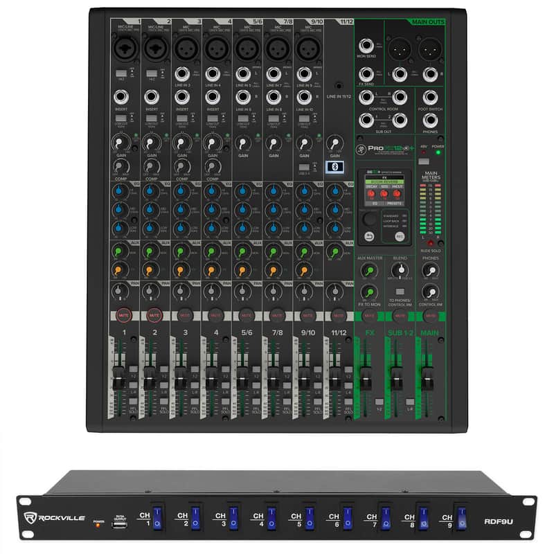 Mackie ProFX12v3+ 12-Channel Pro Effects Mixer w/USB ProFX12 v3 + Power Strip image 1