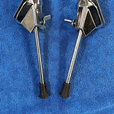 Vintage Bass Drum Spurs And Mounts, Chrome Good Condition image 1