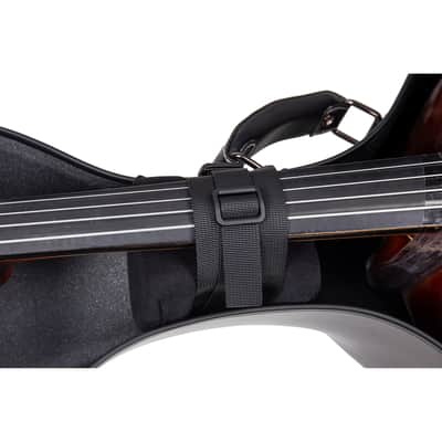 Crossrock 4/4 Cello Case Composite Carbon Fiber Hardshell with Shoulder Straps, Red image 9