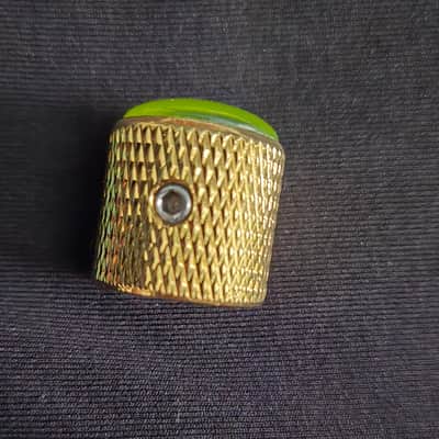 Gold and yellow tone knob with screw image 2