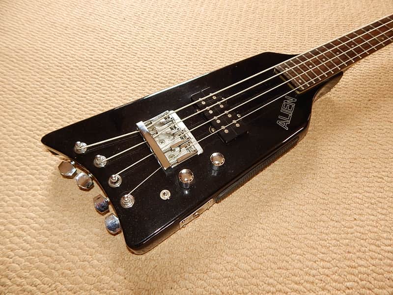Hondo Alien Bass Headless Kramer Duke Black Sparkle image 1
