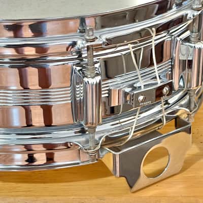 Vintage Rogers Dynasonic 5x14 Snare Drum COB Chrome Over Brass 100% ORIGINAL! image 7
