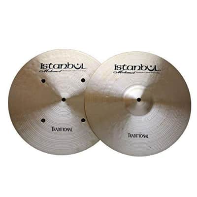 Istanbul Mehmet Cymbals 15" Traditional Hi-Hat Flat Hole Bottom image 1
