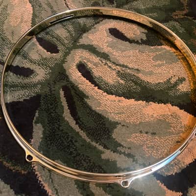 Fly By Night? Brass Die Cast Hoop 14” - 8 Lug - Resonant Side (Bottom) - Brass - Drumhead included image 5