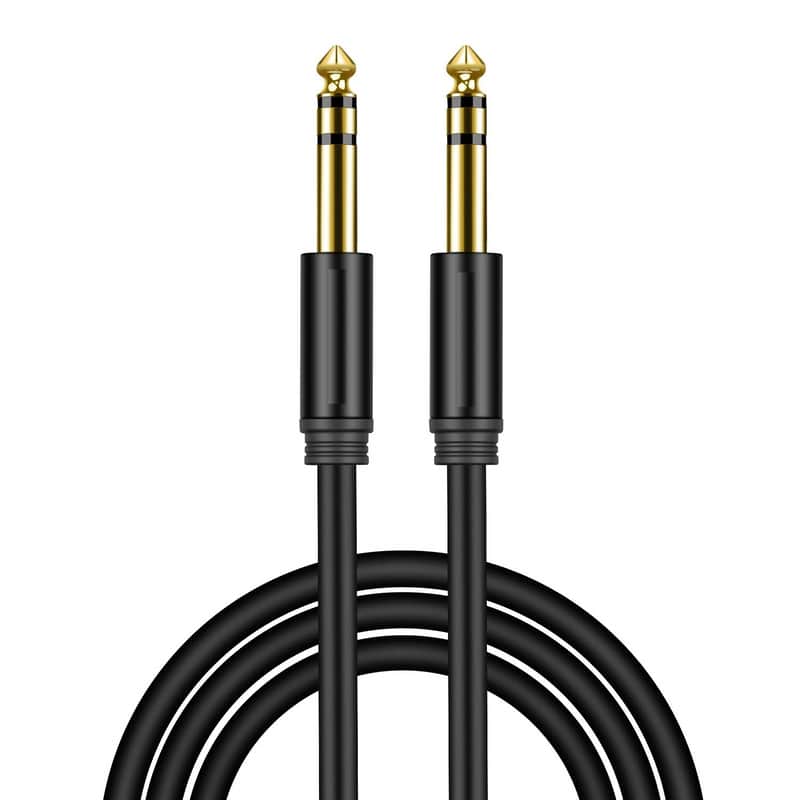 10 Foot 6.35mm 1/4" Male TRS to 6.35mm 1/4" Male TRS Audio Patch Cord, 1/4 TRS Instrument Cable for Guitar, Keyboard image 1