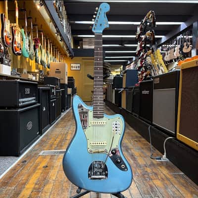 Fender Custom Shop 1964 Jaguar Journeyman Relic Electric Guitar Faded Aged Lake Placid Blue w/Hard Case image 10
