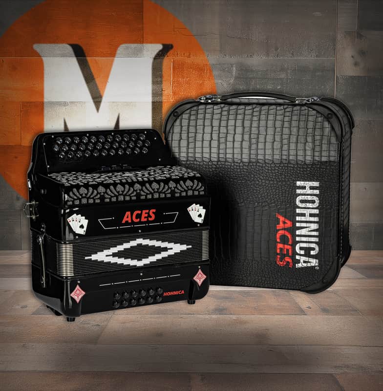 Hohnica Aces Accordion 3-Register EAD Tone - Black (ACES II EBK) image 1