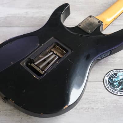 1987 Ibanez RG440PAH/PLG-65 Transitional Era HSS Superstrat (Black) image 9