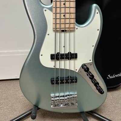 Sadowsky Metroline 21 Fret Vintage J/J 5 String Bass Guitar - Sage Green Metallic image 2