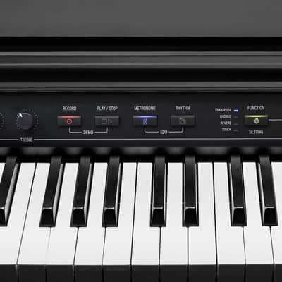 Kurzweil CUP G1W Digital Mini-Grand Piano, 88-Note, fully weighted, 4-zone graded, hammer-action with natural wooden keys, Black Polish Finish image 3