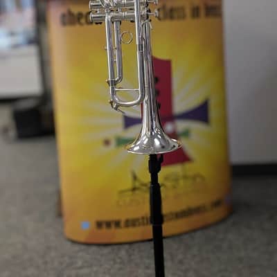 The absolutely wonderful Manchester Brass Custom RL-GB Professional Bb Trumpet in Silver Plate image 3